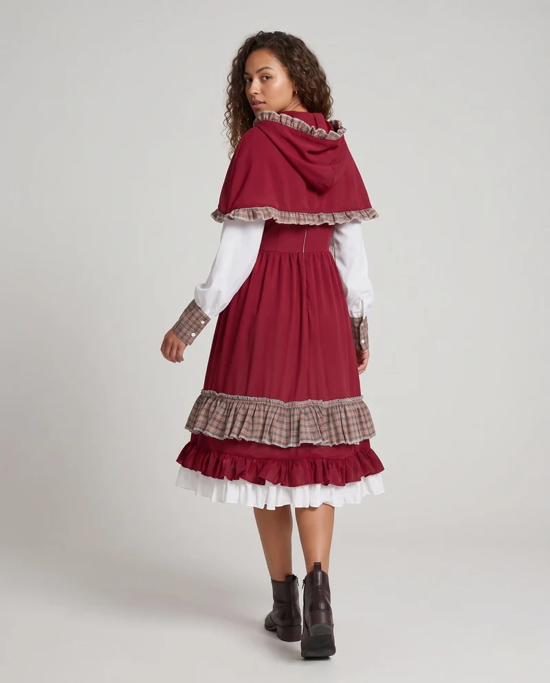 Damen Märchenhaftes Rotkäppchen-Kleid Nord Taschen