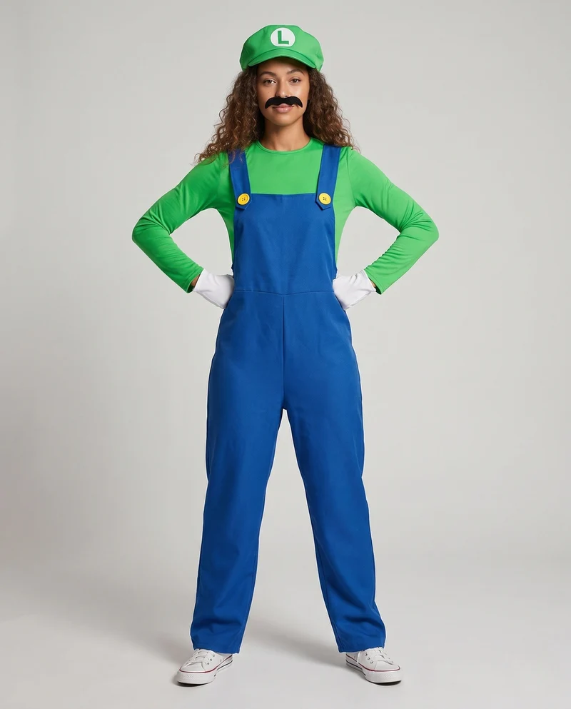 Damen Mario-Kostümset Nord Taschen