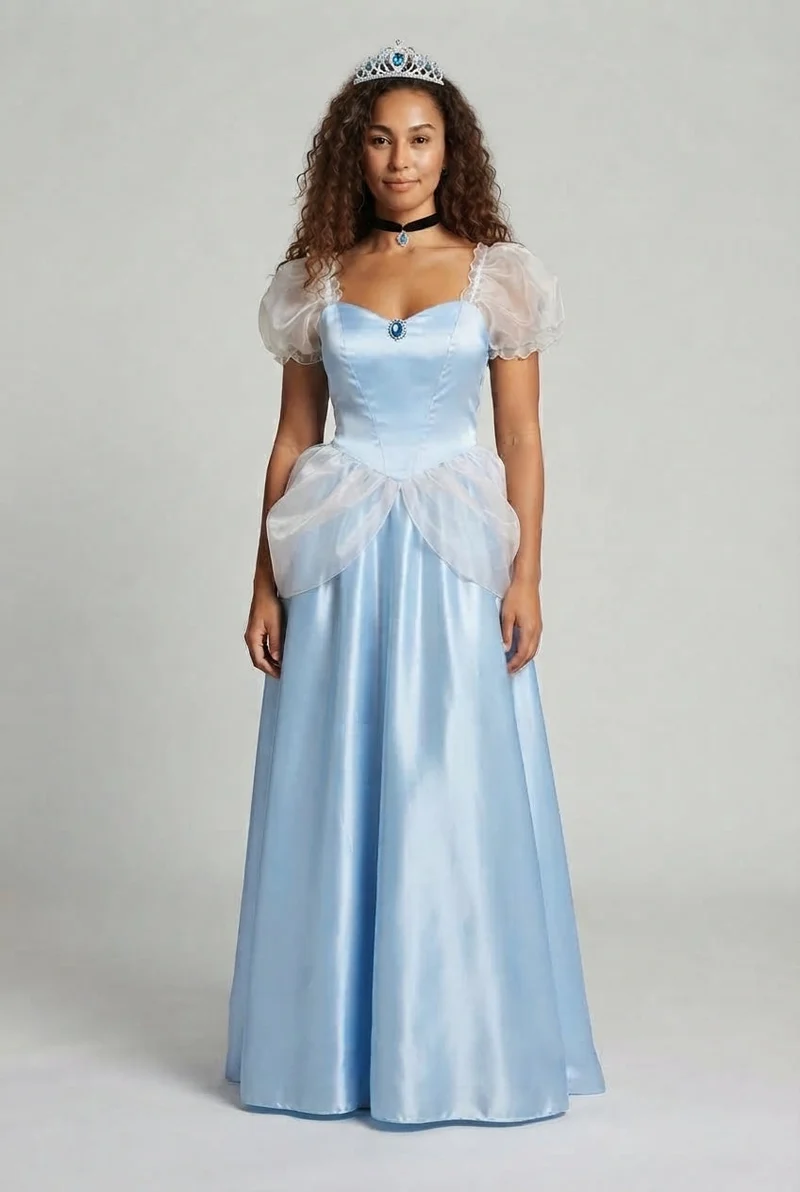 Damen Prinzessinnen Abendkleid mit schimmerndem Tüll Nord Taschen