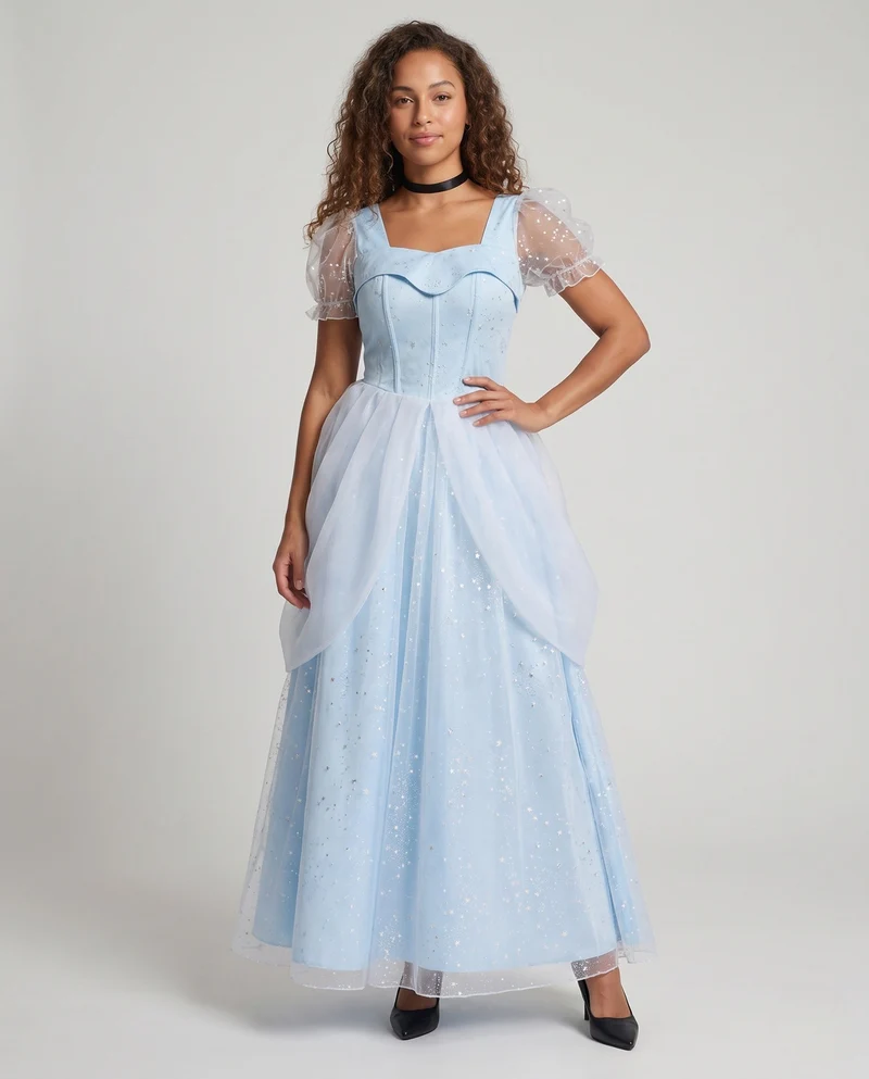 Damen Prinzessinnen Ballkleid mit funkelnden Akzenten Nord Taschen