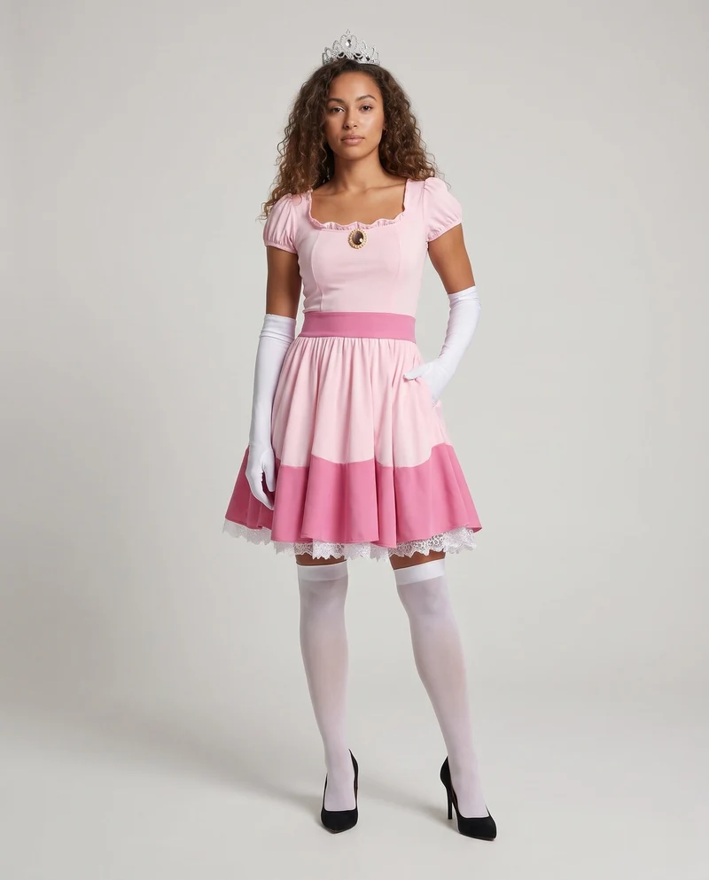 Damen Prinzessinnenkleid mit romantischen Rüschendetails und eleganten Akzenten Nord Taschen