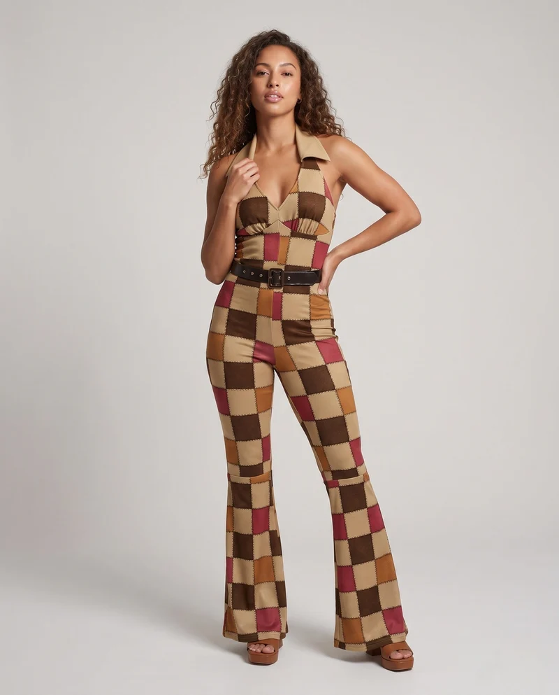 Damen Retro Overall im Schlangenleder-Look Nord Taschen