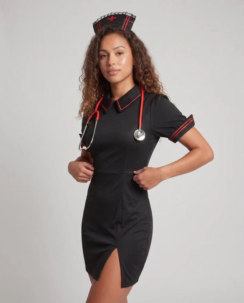Damen sexy Krankenschwester-Kostüm Nord Taschen