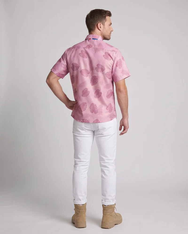 Herren Sommerliches Hawaii-Hemd mit farbenfrohem Motiv und passender Krawatte Nord Taschen