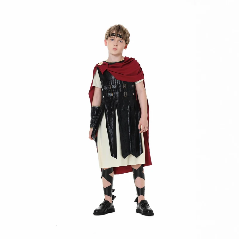 Mädchen Gladiatorinnenkostüm mit Umhang und Accessoires Nord Taschen