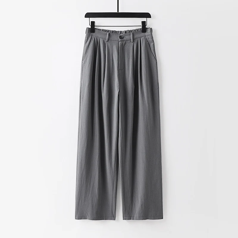 Damen weite Hose mit hoher Taille und Bundfalten Nord Taschen