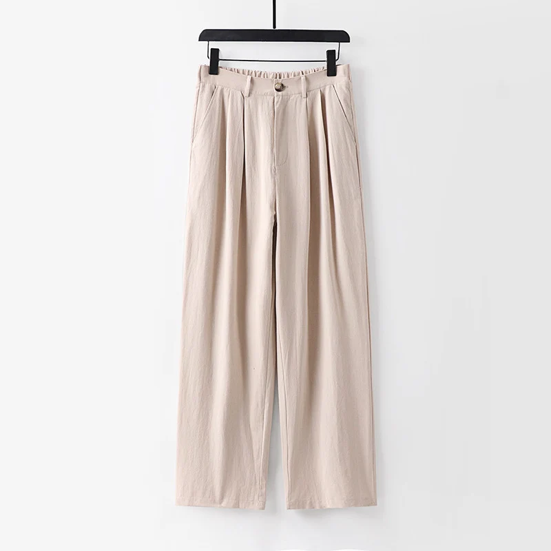 Damen weite Hose mit hoher Taille und Bundfalten Nord Taschen