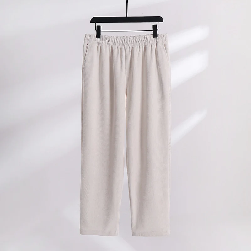 Damen Weite Cordhose mit elastischem Bund, Eingrifftaschen und geradem Bein Nord Taschen