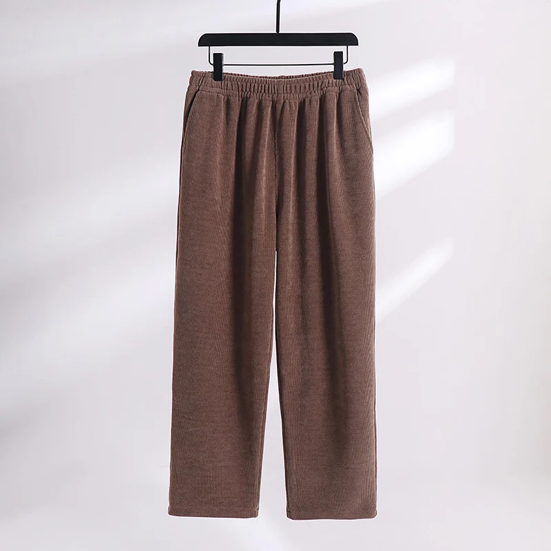 Damen Weite Cordhose mit elastischem Bund, Eingrifftaschen und geradem Bein Nord Taschen