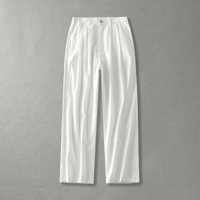 Damen Weite Bundfalten-Hose mit hoher Taille Nord Taschen