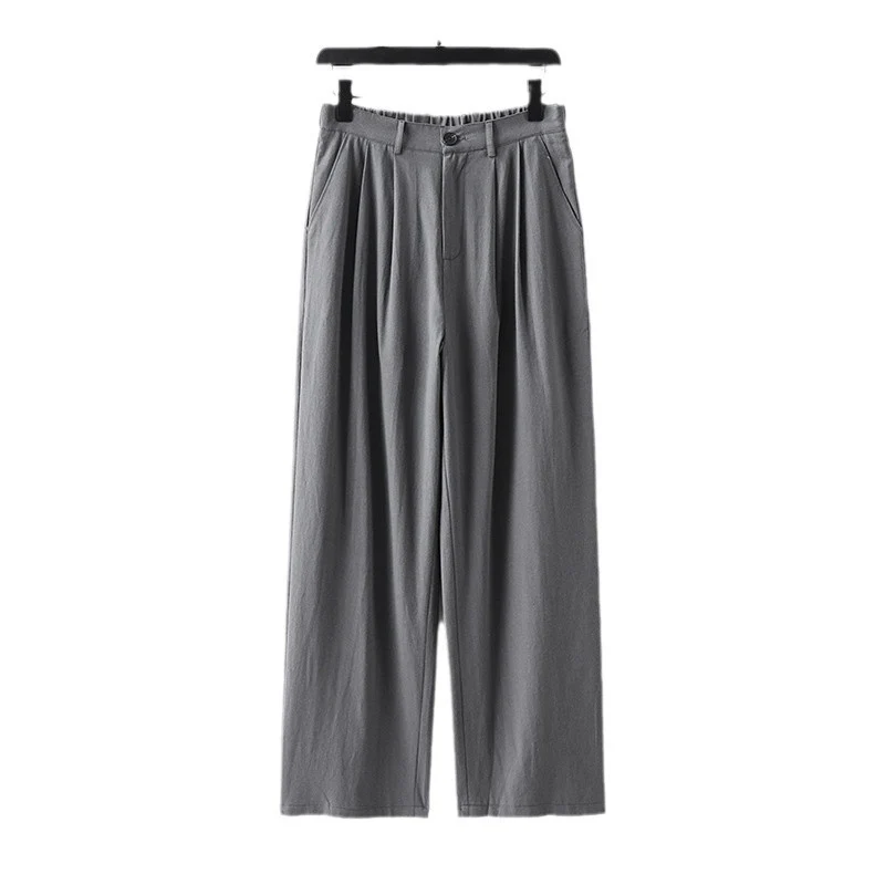 Damen Weite Bundfalten-Hose mit hoher Taille Nord Taschen