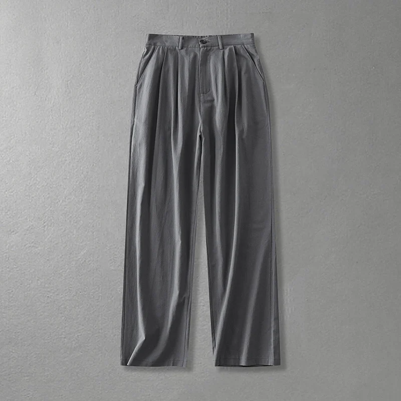 Damen Weite Bundfalten-Hose mit hoher Taille Nord Taschen