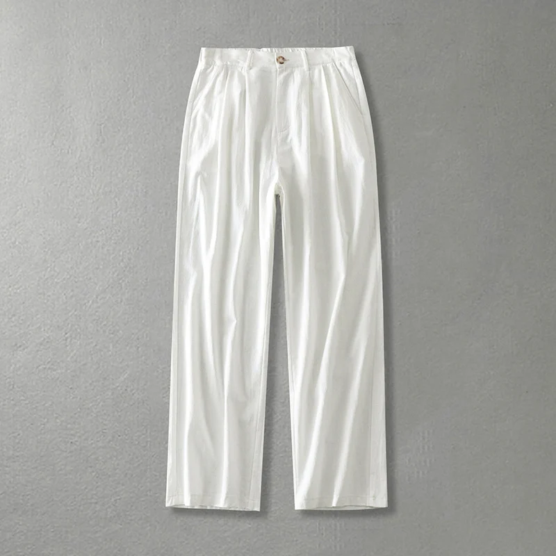Damen Weite Bundfalten-Hose mit hoher Taille Nord Taschen