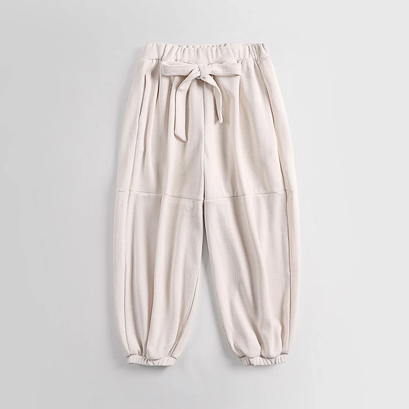Damen Ripp-Joggerhose mit Tunnelzug hohem Bund und elastischen Bündchen Nord Taschen