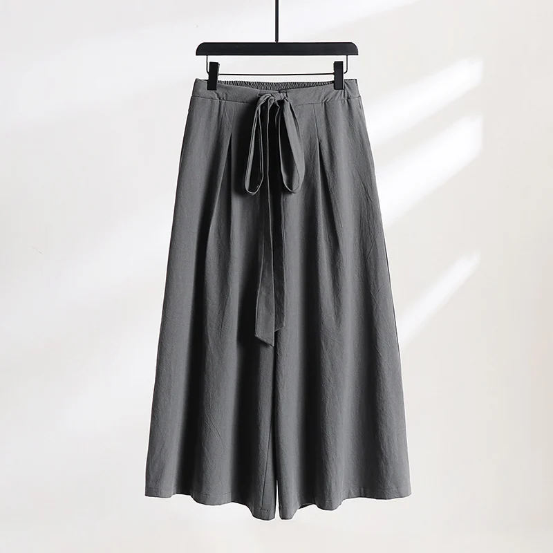 Damen Palazzo-Culotte mit elastischem Bund und Bindegürtel Nord Taschen