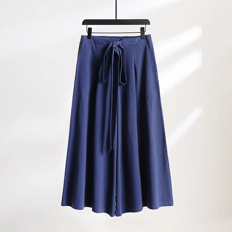 Damen Palazzo-Culotte mit elastischem Bund und Bindegürtel Nord Taschen