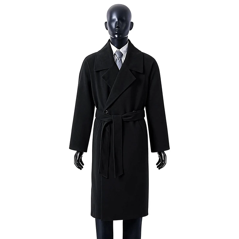 Damen Oversize Wollmix-Mantel mit breitem Revers und verdeckter Doppelknopfleiste Nord Taschen