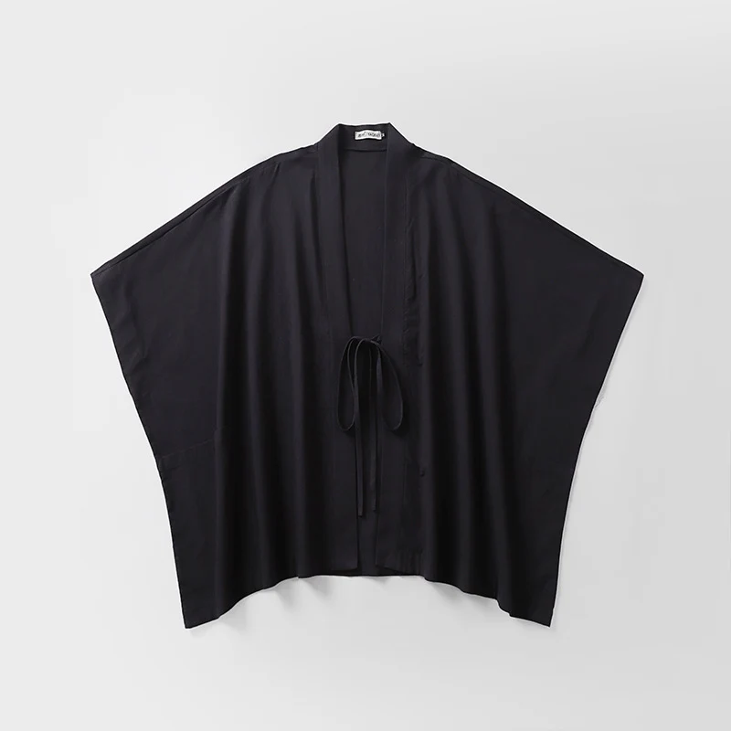 Damen Oversize Kimono-Cardigan mit Bindegürtel und Eingrifftaschen Nord Taschen