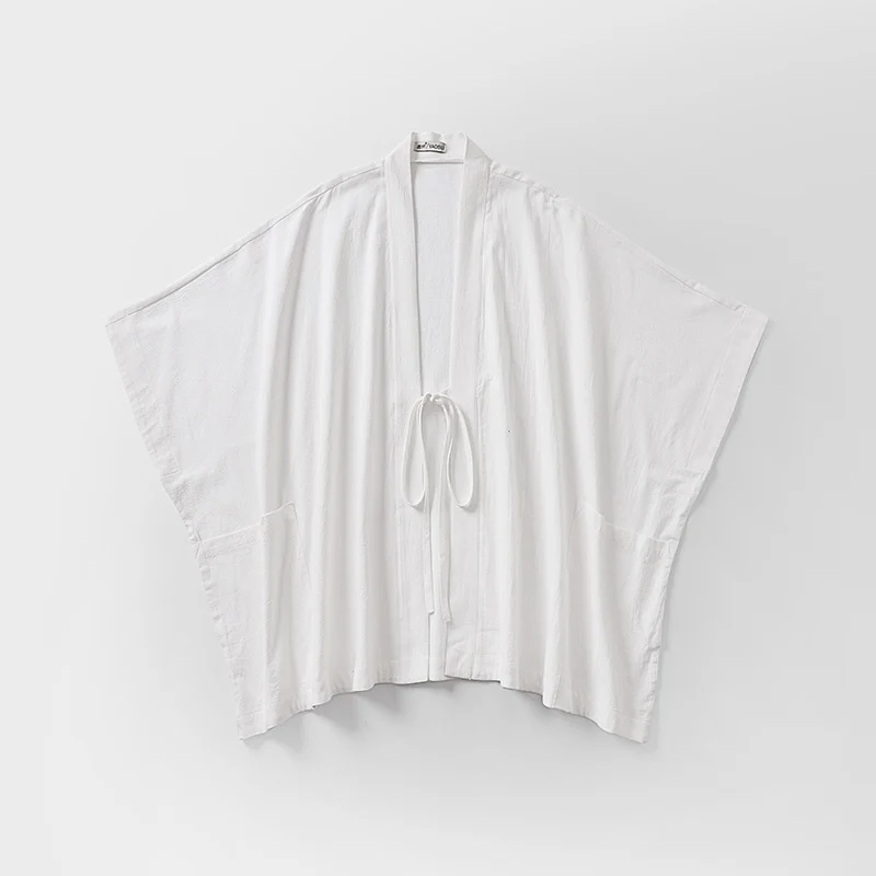 Damen Oversize Kimono-Cardigan mit Bindegürtel und Eingrifftaschen Nord Taschen