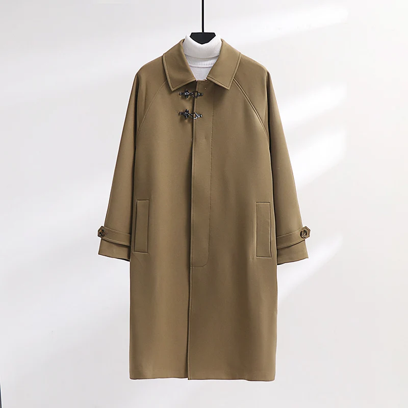 Damen Longline-Mantel mit Knebelverschluss und Raglanärmeln Nord Taschen