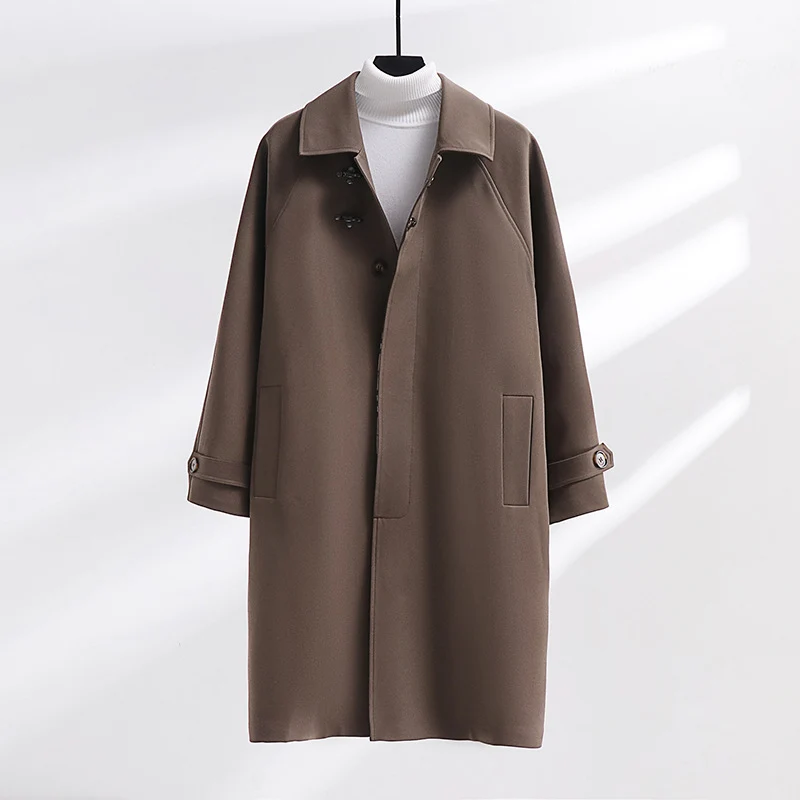 Damen Longline-Mantel mit Knebelverschluss und Raglanärmeln Nord Taschen