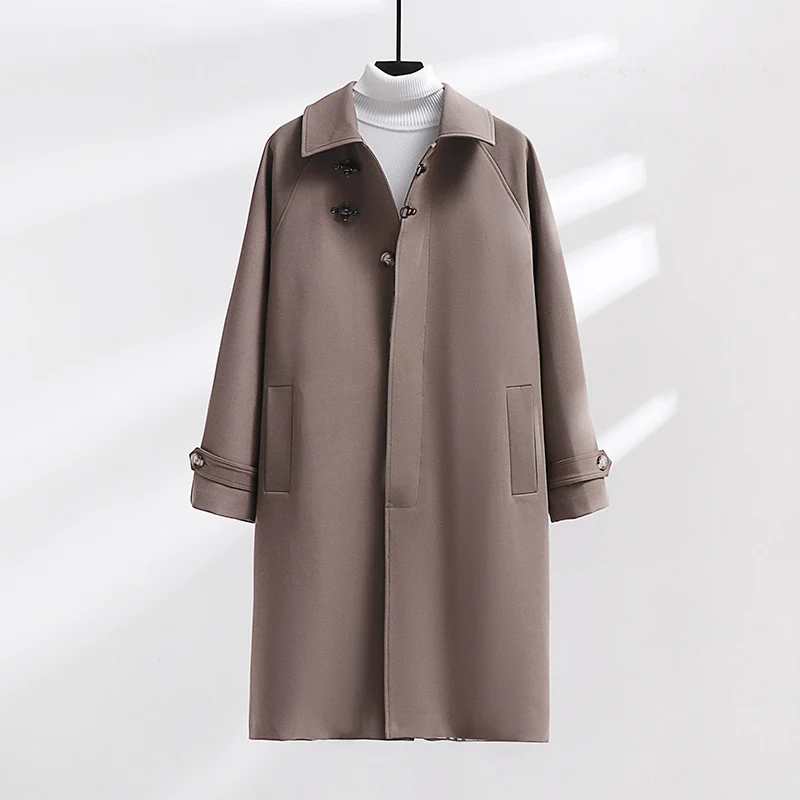 Damen Longline-Mantel mit Knebelverschluss und Raglanärmeln Nord Taschen