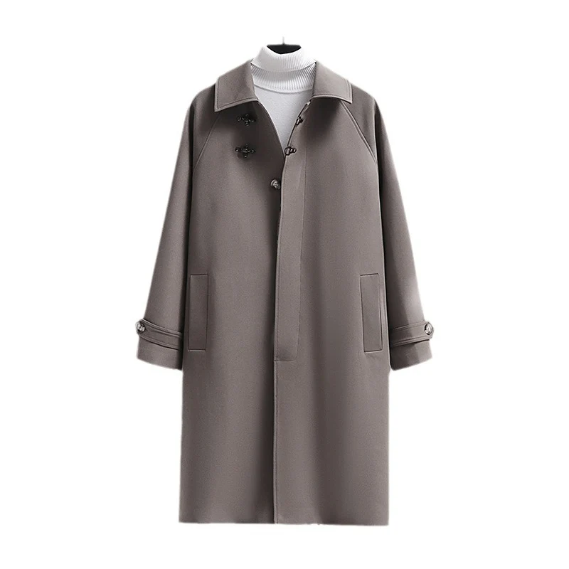 Damen Longline-Mantel mit Knebelverschluss und Raglanärmeln Nord Taschen