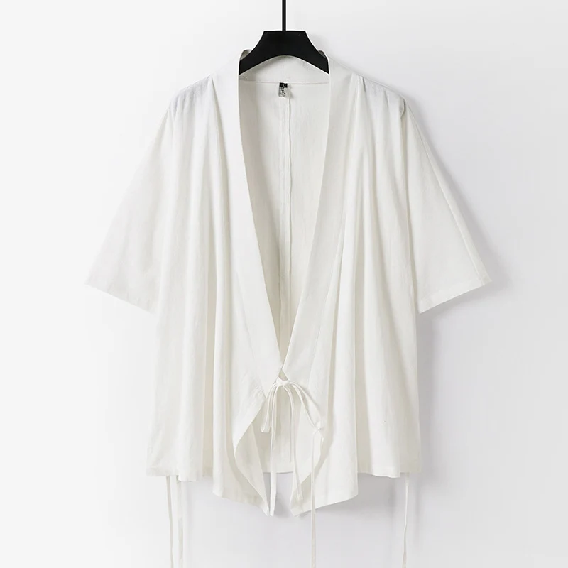 Damen locker fallende Kimono-Jacke mit Bindegürtel Nord Taschen