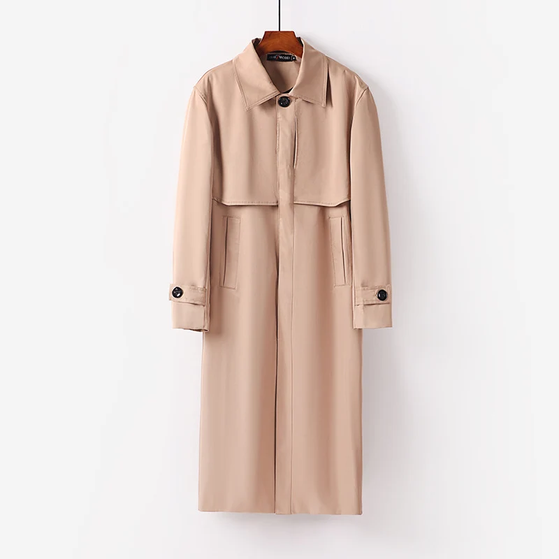 Damen leichter Trenchcoat mit verdeckter Knopfleiste und Schultercape Nord Taschen