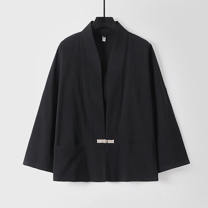 Damen Leichte Kimono-Jacke aus Baumwollmix mit lockerer Passform Nord Taschen