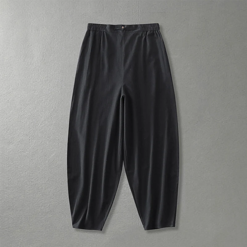 Damen Lässige, weite Haremshose mit elastischem Bund und tapered Knöchel Nord Taschen