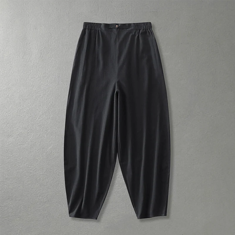 Damen Lässige, weite Haremshose mit elastischem Bund und tapered Knöchel Nord Taschen