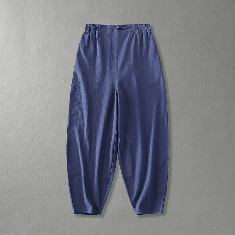 Damen Lässige, weite Haremshose mit elastischem Bund und tapered Knöchel Nord Taschen
