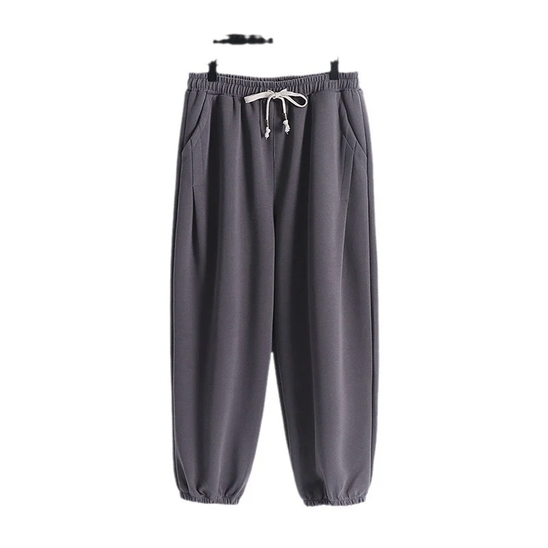 Damen Lässige Jogginghose aus weichem Baumwoll-Mix mit Tunnelzug und elastischen Knöchelbündchen Nord Taschen