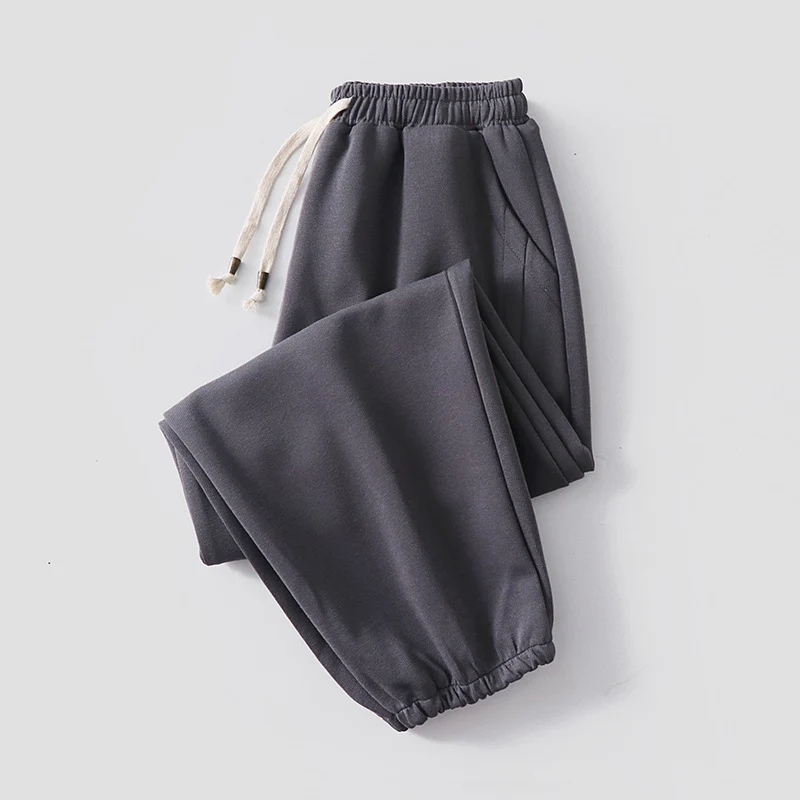 Damen Lässige Jogginghose aus weichem Baumwoll-Mix mit Tunnelzug und elastischen Knöchelbündchen Nord Taschen