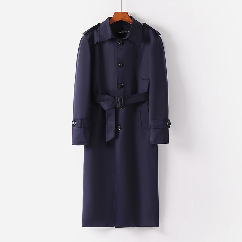 Damen Langer Trenchcoat im Minimalstil mit Schulterklappen und verstellbaren Manschetten Nord Taschen
