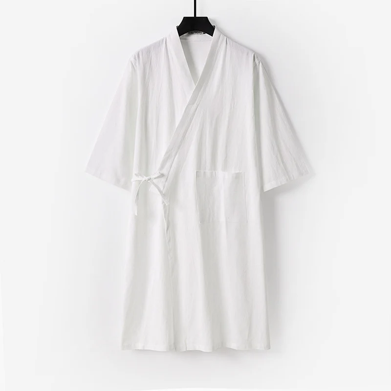 Damen Kimono-Wickelkleid mit Bindegürtel und aufgesetzten Taschen Nord Taschen