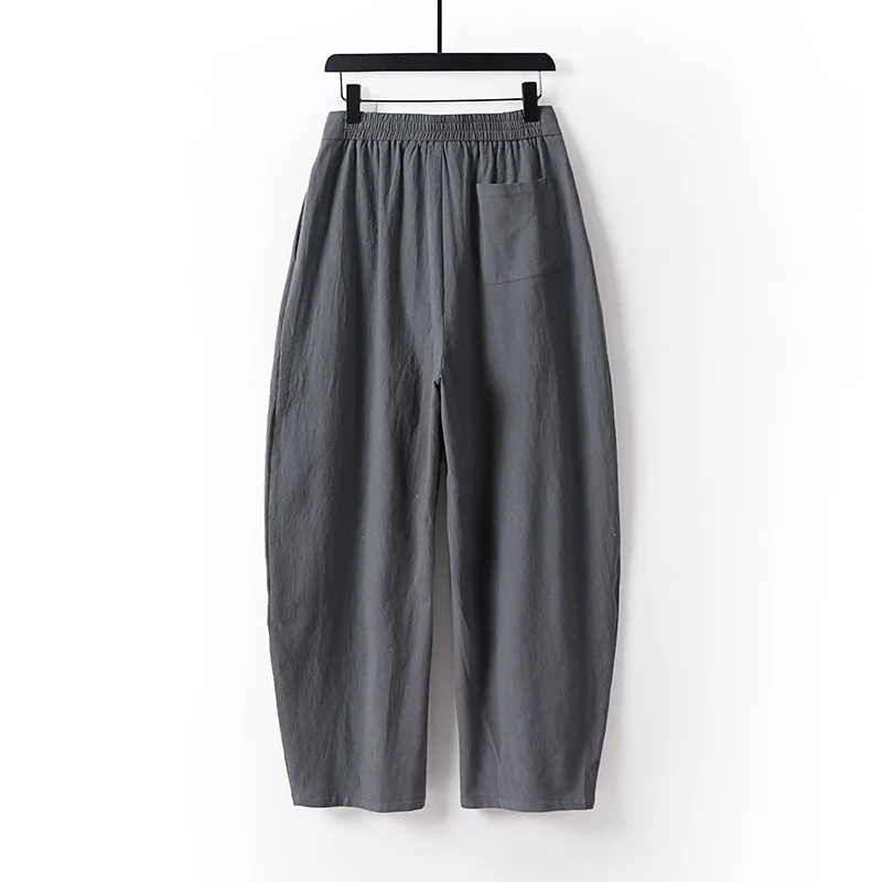 Damen Hochgeschnittene Culotte-Hose mit Bundfalten und elastischem Taillenbund Nord Taschen