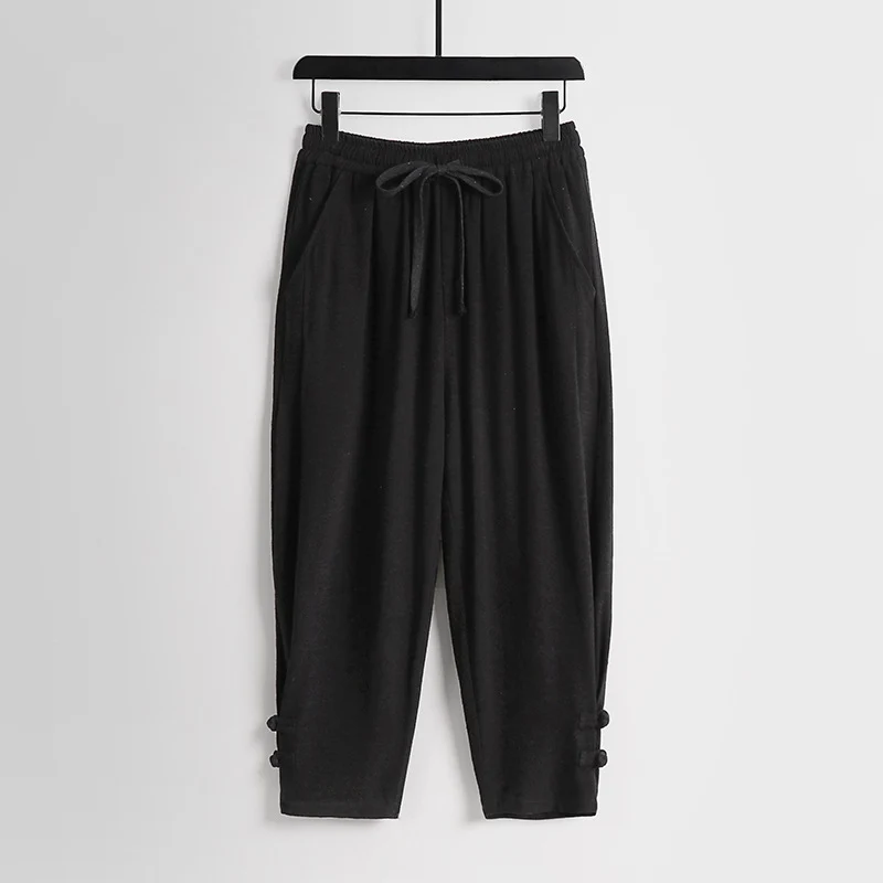 Damen Freizeit-Jogginghose mit Tunnelzug und Zierknöpfen am Knöchel Nord Taschen