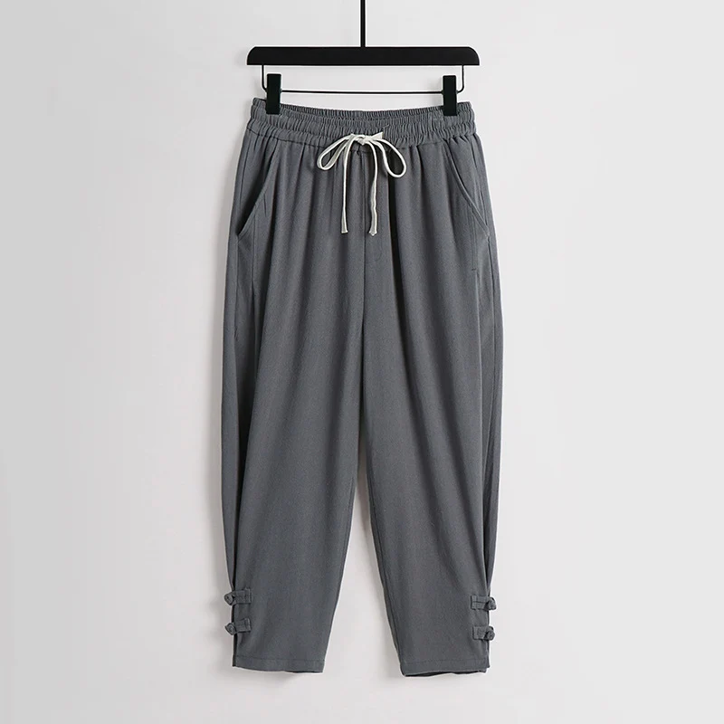 Damen Freizeit-Jogginghose mit Tunnelzug und Zierknöpfen am Knöchel Nord Taschen