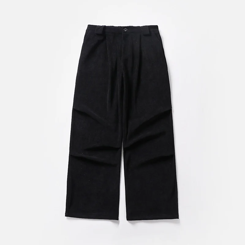 Damen Bundfalten-Hose mit weitem Bein und hoher Taille Nord Taschen