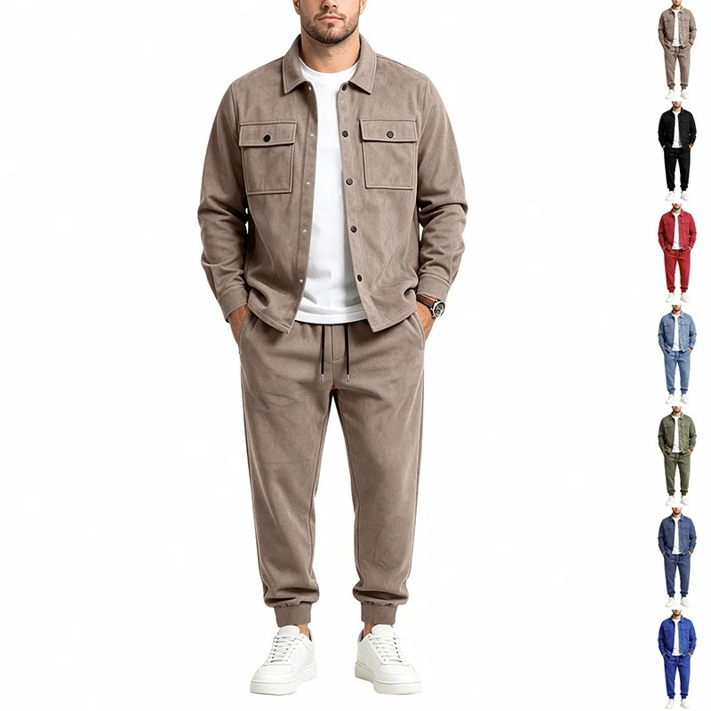 Herren Zweiteiliges Utility-Freizeitset mit Overshirtjacke und Jogginghose Nord Taschen
