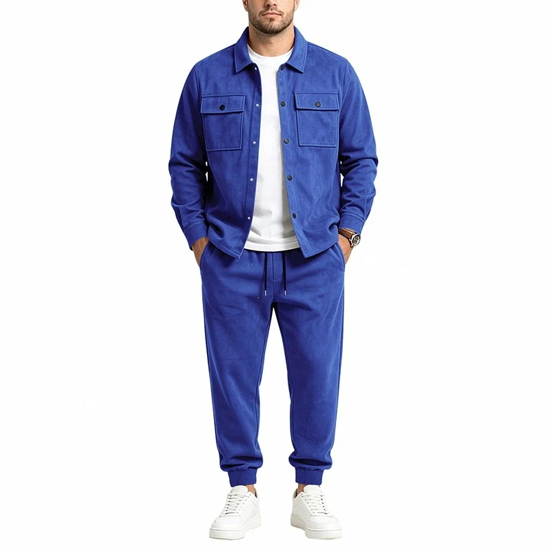 Herren Zweiteiliges Utility-Freizeitset mit Overshirtjacke und Jogginghose Nord Taschen