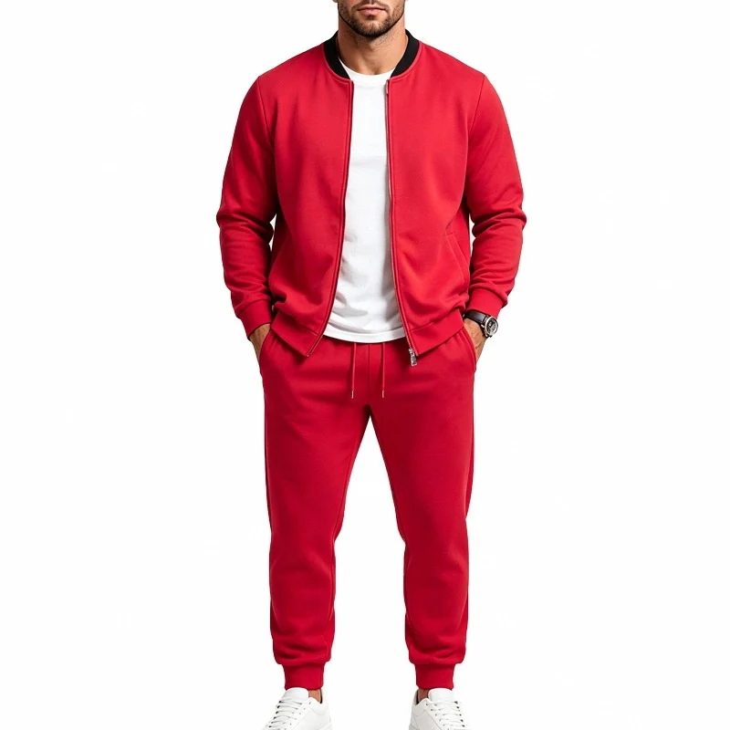 Herren Zweiteiliges Casual-Trainingsset mit Bomberjacke und tapered Jogginghose Nord Taschen