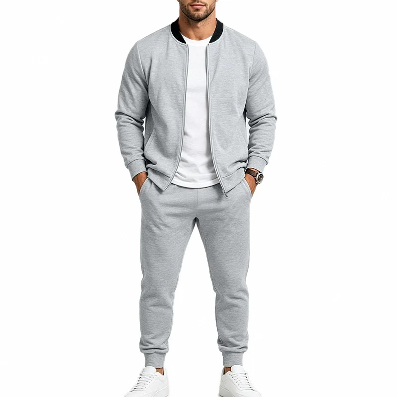 Herren Zweiteiliges Casual-Trainingsset mit Bomberjacke und tapered Jogginghose Nord Taschen