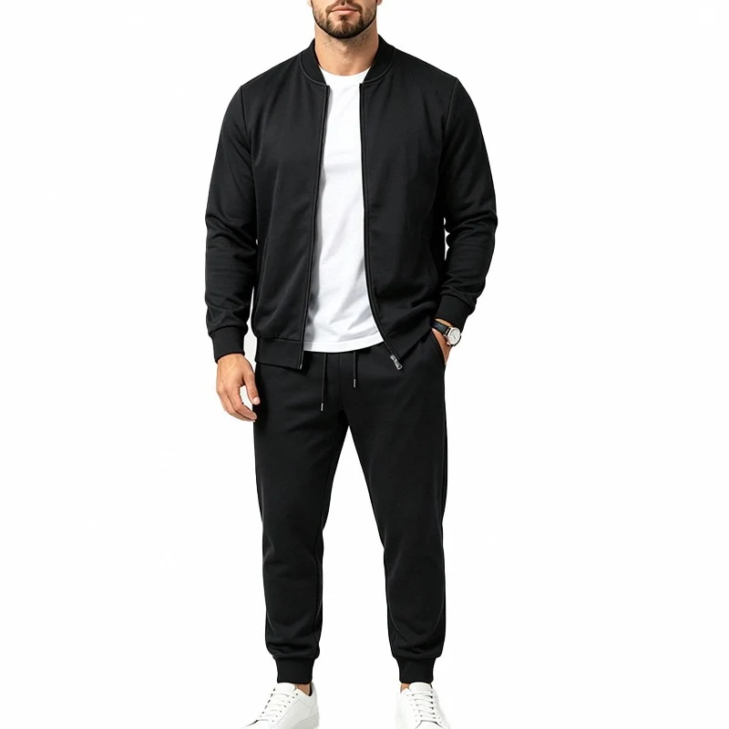 Herren Zweiteiliges Casual-Trainingsset mit Bomberjacke und tapered Jogginghose Nord Taschen
