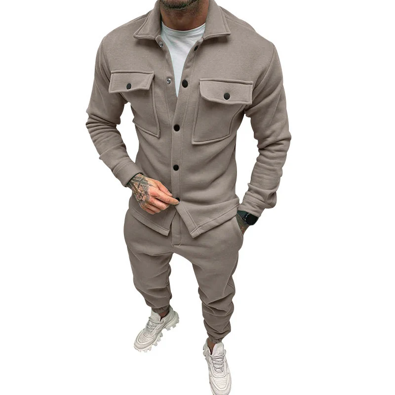 Herren Utility-Overshirt aus French-Terry mit Pattentaschen und Druckknopfverschluss Nord Taschen