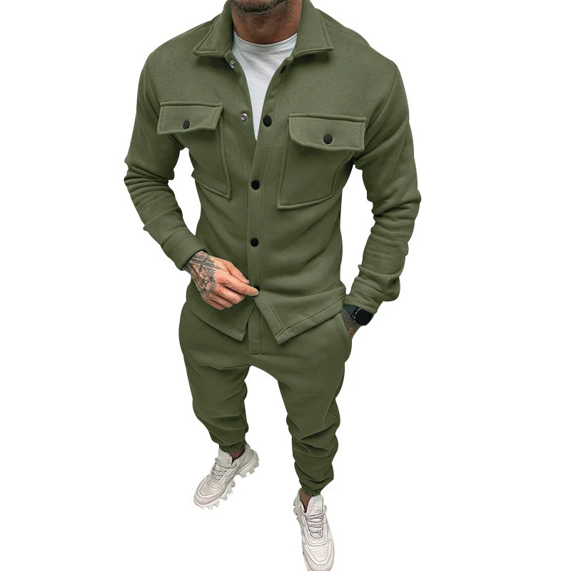 Herren Utility-Overshirt aus French-Terry mit Pattentaschen und Druckknopfverschluss Nord Taschen