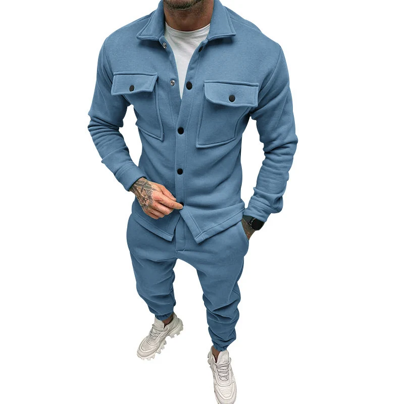 Herren Utility-Overshirt aus French-Terry mit Pattentaschen und Druckknopfverschluss Nord Taschen