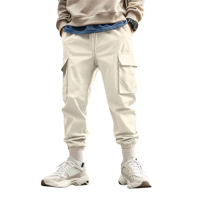 Herren Tapered Cargo-Jogginghose mit Kordelzug, aufgesetzten Klappentaschen und elastischen Bündchen Nord Taschen